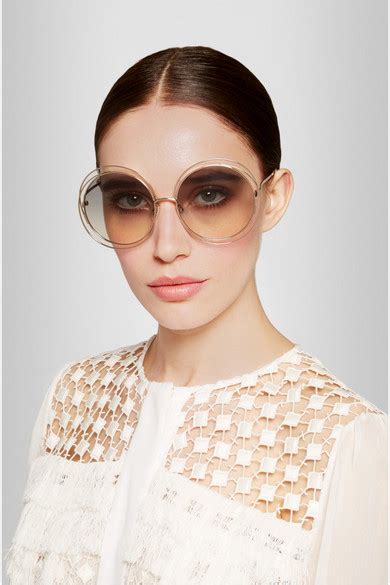 chloe carlina sunglasses replica|CHLOE Oversized Round Carlina Sunglasses CE120S Gold.